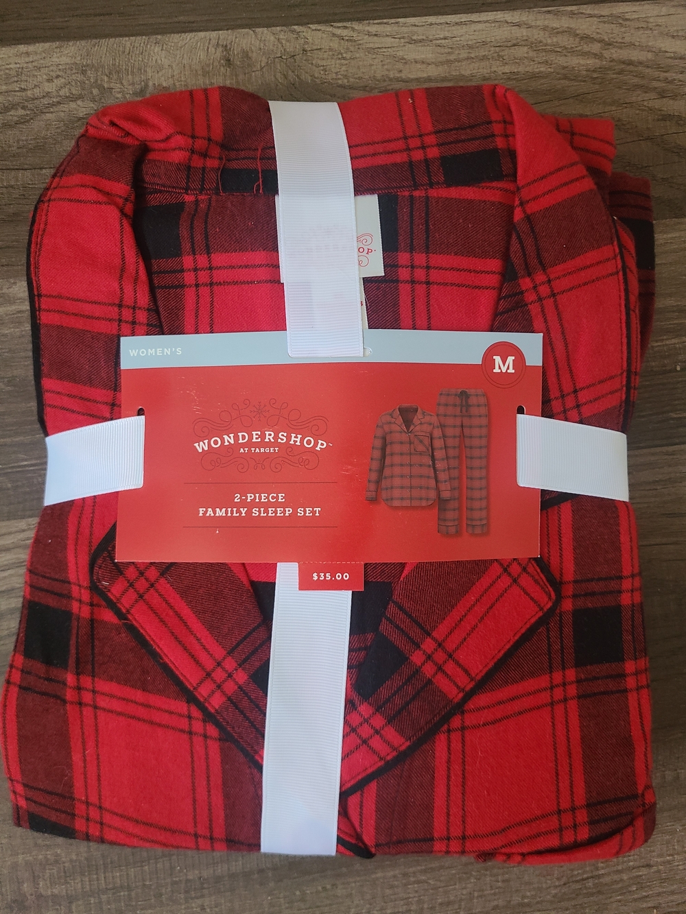 Wondershop Red and Black Plaid Women's 2-Piece Pajama Set